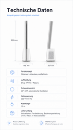 Carica l'immagine nel visualizzatore della galleria, AiroBlade™ Turmventilator – 3-in-1 Luftkühler, Luftreiniger &amp; Luftzirkulator
