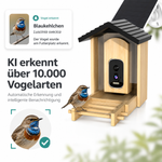 Cargue la imagen en el visor de la galería, BirdFoodie™ smartes Vogel-Futterhaus mit Video &amp; KI
